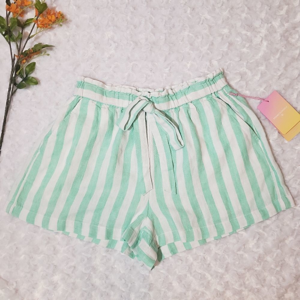 Stoney Clover Lane x Target size XS blue and white striped shorts